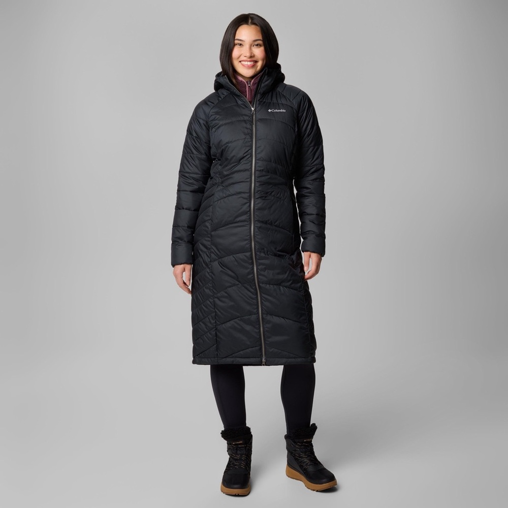 Columbia Women's Long Black Insulated Hooded Coat